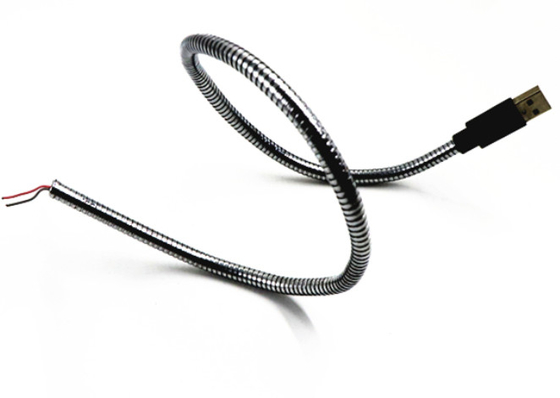 폴이 크림 크롬  탄력적 구스넥 튜빙 휴대폰 케이블 홀더 28 밀리미터